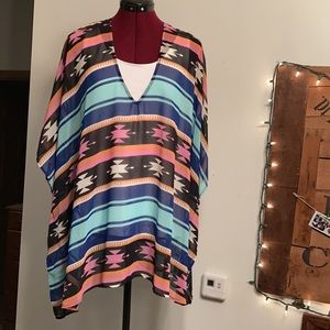 Show Me Your Mumu Southwestern Tunic Poncho Medium